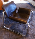 Fully restored Alpha chair 
Italian full aniline leather and chrome