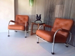 Warren McArthur Armchairs
Fully restored in the finest Italian aniline hide. Very soft supple leather.
Stunning.
