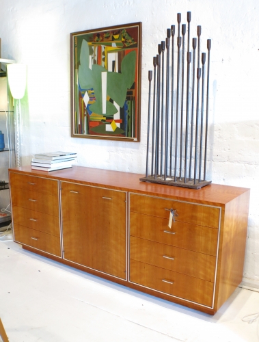 American Mid Century credenza in bleached mahogany
