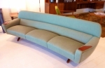 DANISH 4 SEATER CURVED SOFA & MATCHING ARMCHAIR