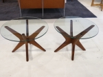 Star-shaped walnut side tables
Fully restored with new toughened glass tops
Origin: USA circa 1960