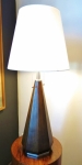 Monumental lamp with new shade and wiring 
Chain drop on/off switches 
Circa - 1970
Origin : USA