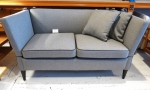 2 seater sofa Reupholstered in dove grey wool 
ON SALE $1500