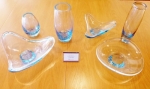 Various Holmegaard glass pieces
Signed