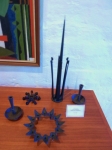 Assorted cast iron candle holders by Jen Quistgaard and Others