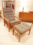 Borge Mogensen Oak Recliner Chair and footstool