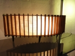 Delicate teak Mid-Century lamp.
Fully restored and rewired