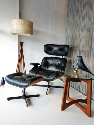 American Mid Century armchair and footstool original 1958
