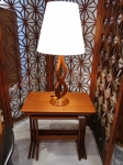 Nest of tables in teak - fully restored
American lamp in Walnut - fully restored with new shade and wiring