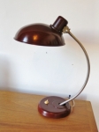 Oxblood Bakelite and metal task lamp
German 
Circa 1950
In the Bauhaus style
In excellent condition