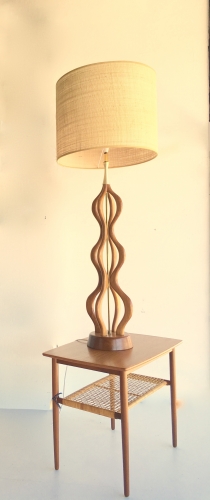 Huge Mid century  American walnut lamp