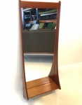 Danish Teak mirror with shelf.