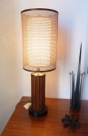 AMERICAN 1950&#39;s LAMP WITH ORIGINAL DOUBLE SHADE
NEW WIRING