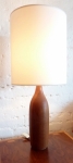AMERICAN STAVED TEAK BOTTLE SHAPED LAMP
NEW SHADE & WIRING