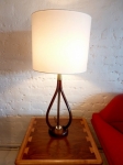 PAIR OF AMERICAN MID-CENTURY LAMPS
in WALNUT
NEW SHADES & WIRING