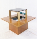 DANISH COFFEE TABLE WITH POP-UP BAR SECTION