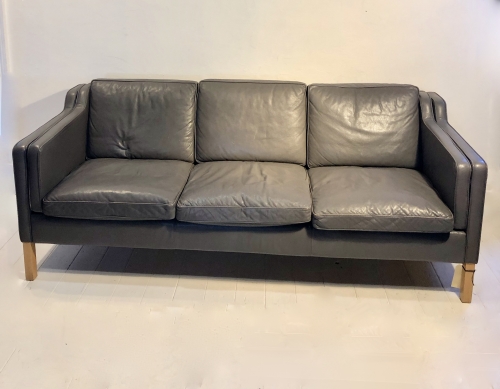 Danish Stouby sofa in Grey leather