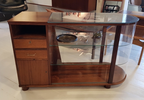Mid-Century Rosewood Shop Display Cabinet